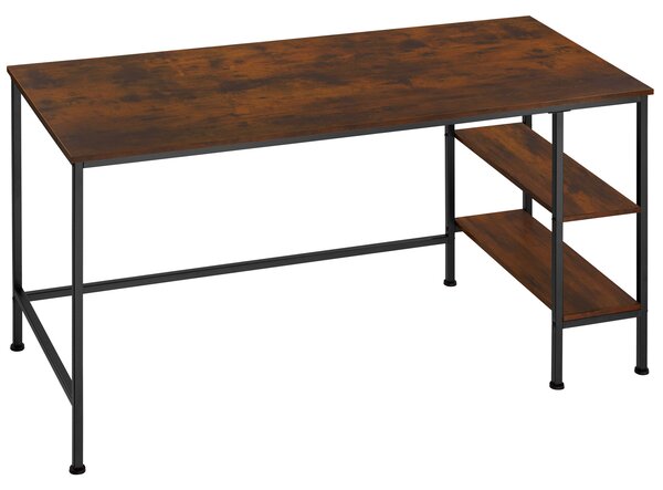 Tectake 404227 psací stůl donegal 140x60x76,5cm - industriální dřevo tmavé, rustikální