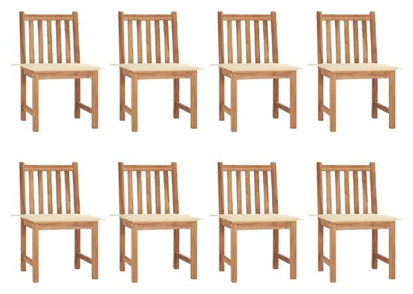 Zahradní židle s poduškami 8 ks masivní teak 3073144