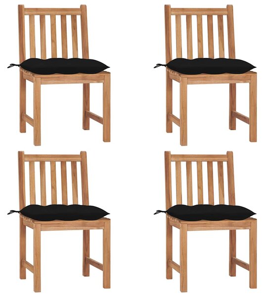 Zahradní židle s poduškami 4 ks masivní teak 3073110