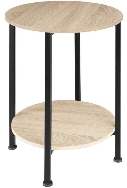 Tectake 404218 odkládací stolek ballina 45x64cm - industrial světlé dřevo, dub sonoma