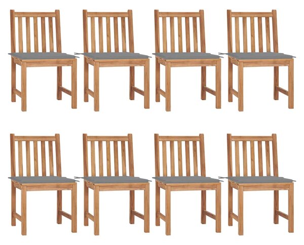 Zahradní židle s poduškami 8 ks masivní teak 3073143