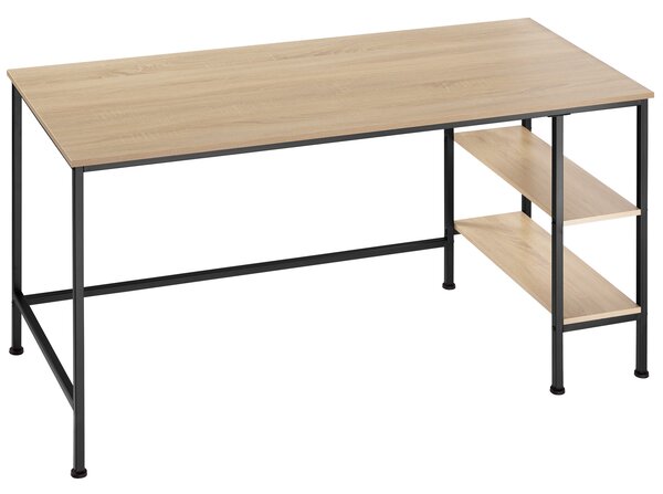 Tectake 404228 psací stůl donegal 140x60x76,5cm - industrial světlé dřevo, dub sonoma