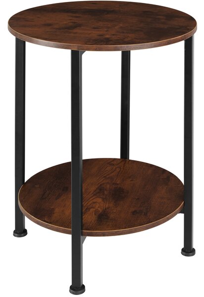 Tectake 404217 odkládací stolek ballina 45x64cm - industriální dřevo tmavé, rustikální