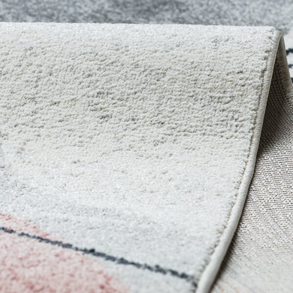 Dywany Łuszczów, Kusový koberec Fusion 5868 white/dark pink, 120x170, růžová, kancelář