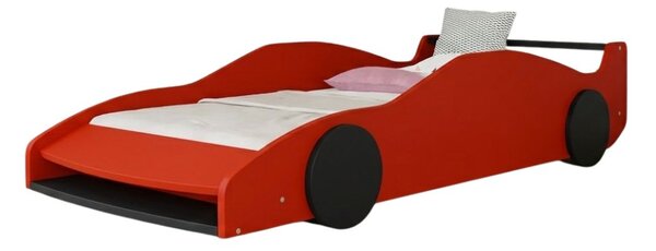 Dětská auto postel ve tvaru FERRARI F40 80x160 cm - Limetková zelená - černá