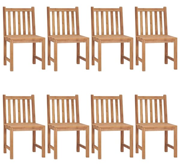Zahradní židle 8 ks s poduškami masivní teak 3073162