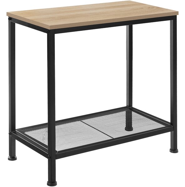 Tectake 404274 odkládací stolek filton 60x30,5x60,5cm - industrial světlé dřevo, dub sonoma