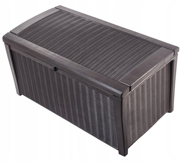 Zahradní úložný box plast 416 l hnědý