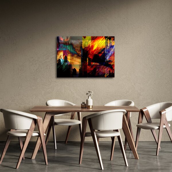 Obraz - Barevná abstrakce města (70x50 cm)