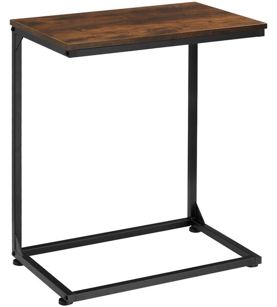 Tectake 404261 odkládací stolek cardiff 55,5x35x67cm - industriální dřevo tmavé, rustikální