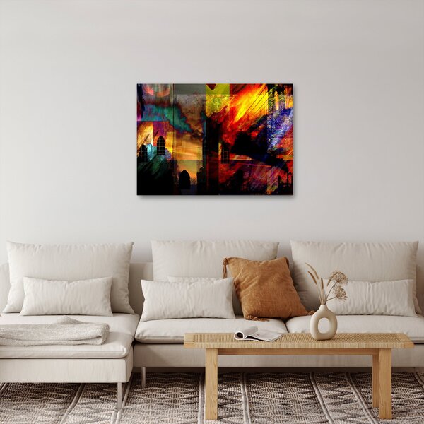 Obraz - Barevná abstrakce města (70x50 cm)