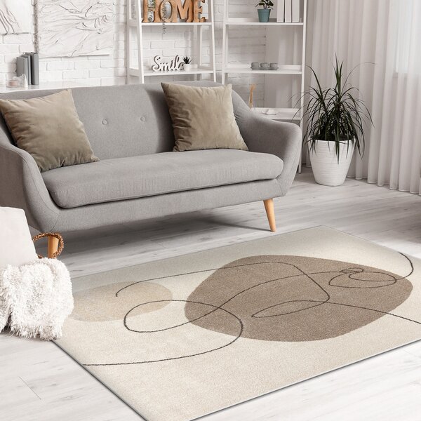 Dywany Łuszczów, Kusový koberec Fusion 8299 cream/beige, 80x150, bílá, kancelář