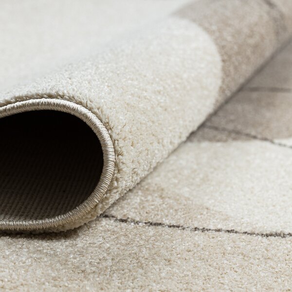 Dywany Łuszczów, Kusový koberec Fusion 8299 cream/beige, 80x150, bílá, kancelář