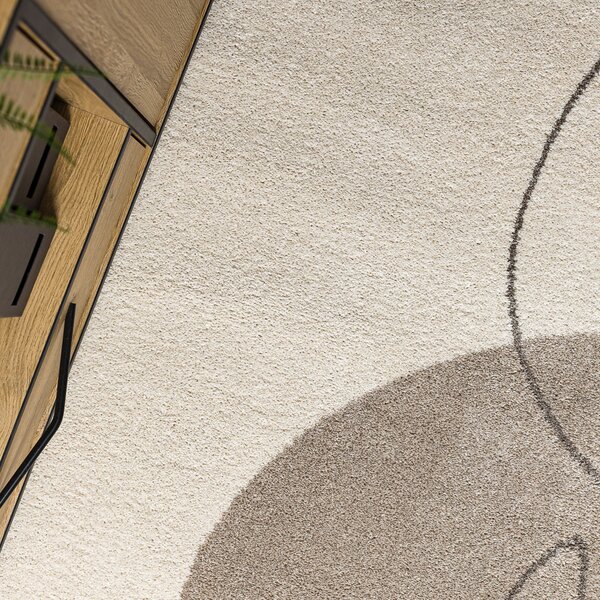 Dywany Łuszczów, Kusový koberec Fusion 8299 cream/beige, 80x150, bílá, kancelář
