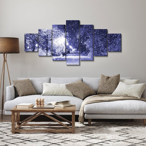 Obraz - Kouzelná zimní noc (210x100 cm)