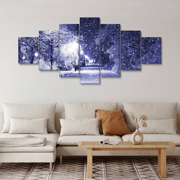 Obraz - Kouzelná zimní noc (210x100 cm)