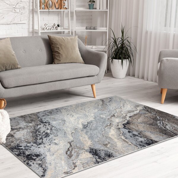 Dywany Łuszczów, Kusový koberec Fusion 9613 l. grey/dark grey, 120x170, šedá, kancelář