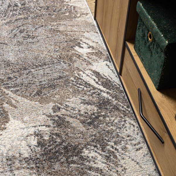Dywany Łuszczów, Kusový koberec Fusion 9617 dark grey/brown, 80x150, šedá, kancelář