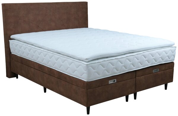 POSTEL BOXSPRING, hnědá Novel - Postele s úložným prostorem