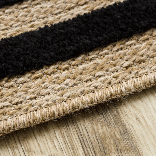 Dywany Łuszczów, Kusový koberec Spark 0687 beige/black, 160x220, béžová, chodba / předsíň