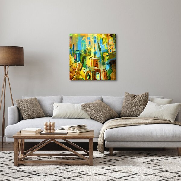 Obraz - Architektura, kubistická abstrakce (30x30 cm)
