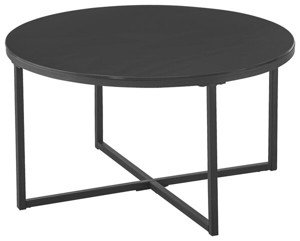 KONFERENČNÍ STOLEK, černá, kov, sklo, 80/80/45 cm Carryhome - Konferenční stolky