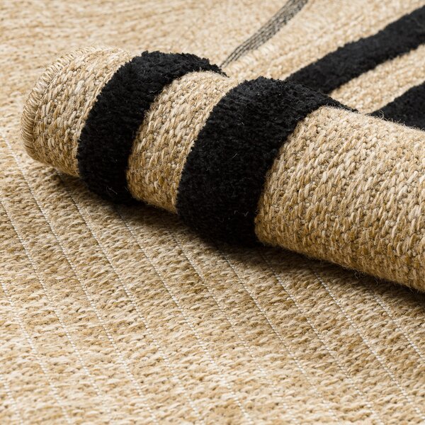 Dywany Łuszczów, Kusový koberec Spark 0687 beige/black, 160x220, béžová, chodba / předsíň