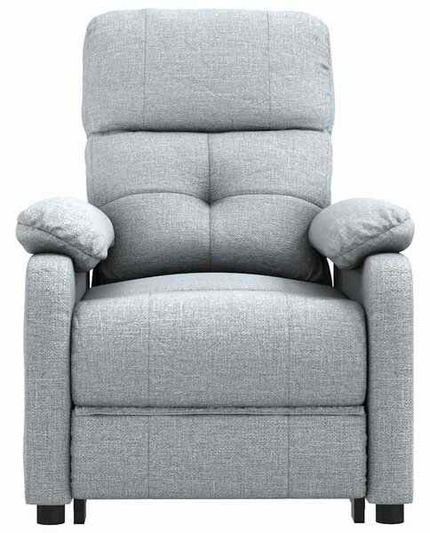 Elektrické polohovací křeslo světle šedé textil 3073802