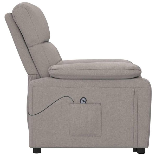 Elektrické polohovací křeslo taupe textil 3073810