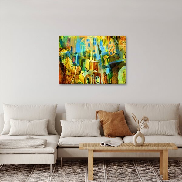 Obraz - Architektura, kubistická abstrakce (70x50 cm)