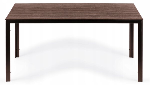 MultiGarden SAK-156 Zahradní stůl pro 6 osob, 156 × 78 cm POLYWOOD, hnědý