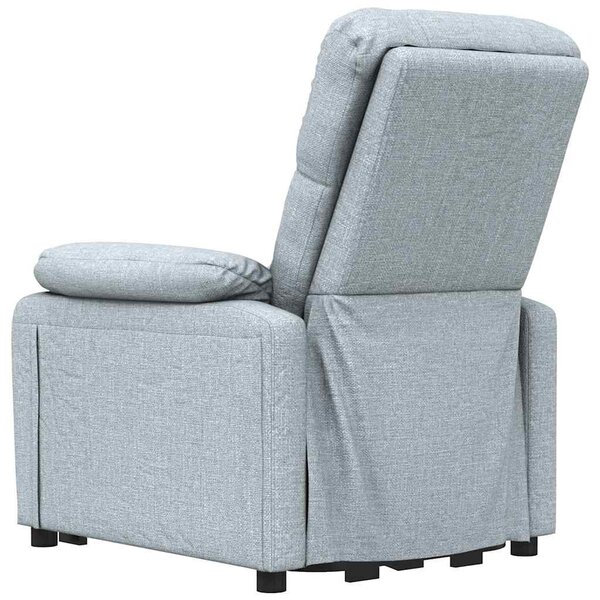 Elektrické polohovací křeslo světle šedé textil 3073802
