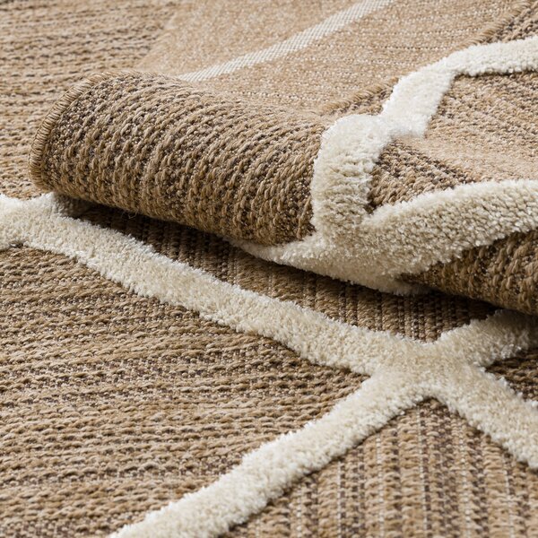 Dywany Łuszczów, Kusový koberec Spark 0708A beige/cream, 80x150, béžová, chodba / předsíň