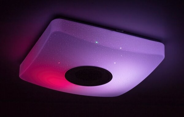 Rabalux - LED RGB Stmívatelné stropní svítidlo s reproduktorem LED/18W/230V + DO
