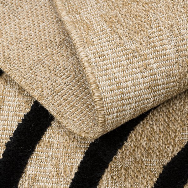 Dywany Łuszczów, Kusový koberec Spark 0688 beige/black, 160x220, béžová, chodba / předsíň