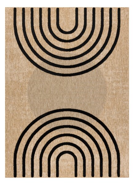 Dywany Łuszczów, Kusový koberec Spark 0688 beige/black, 160x220, béžová, chodba / předsíň