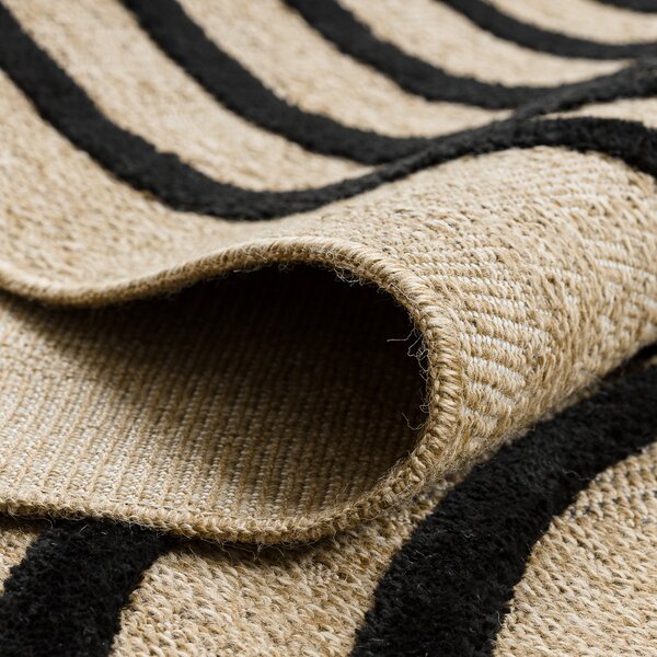 Dywany Łuszczów, Kusový koberec Spark 0688 beige/black, 160x220, béžová, chodba / předsíň
