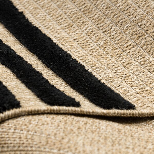 Dywany Łuszczów, Kusový koberec Spark 0689 beige/black, 120x170, béžová, chodba / předsíň
