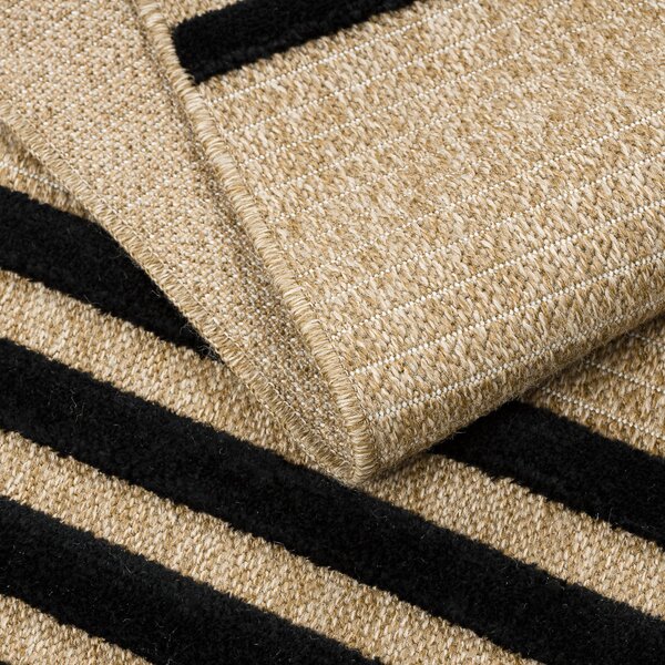 Dywany Łuszczów, Kusový koberec Spark 0689 beige/black, 120x170, béžová, chodba / předsíň