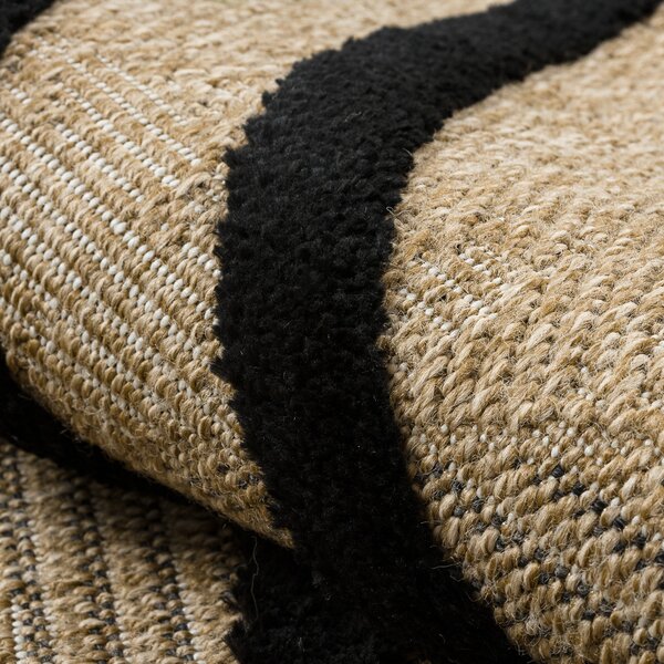 Dywany Łuszczów, Kusový koberec Spark 0688 beige/black, 160x220, béžová, chodba / předsíň