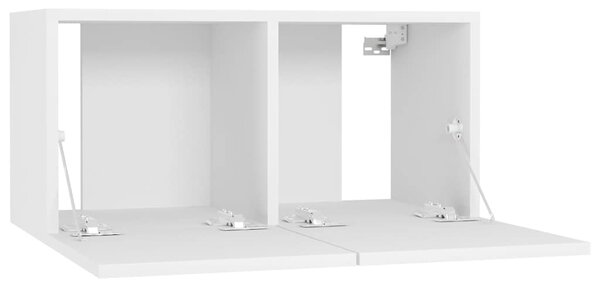 TV stolky 4 ks bílé 60 x 30 x 30 cm kompozitní dřevo 3074450