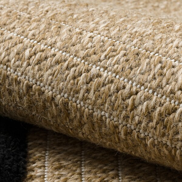 Dywany Łuszczów, Kusový koberec Spark 0689 beige/black, 120x170, béžová, chodba / předsíň