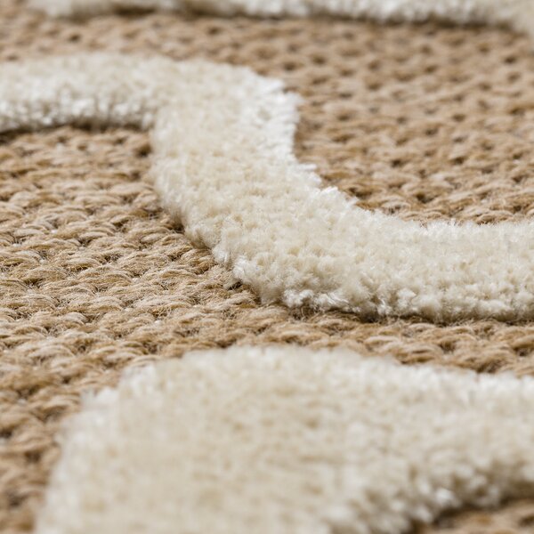 Dywany Łuszczów, Kusový koberec Spark 0711A beige/cream, 80x150, béžová, chodba / předsíň