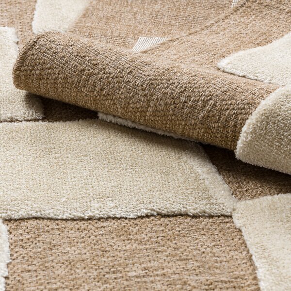 Dywany Łuszczów, Kusový koberec Spark 0710A beige/cream, 80x150, béžová, chodba / předsíň