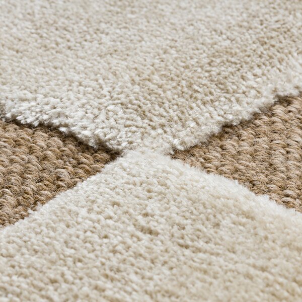 Dywany Łuszczów, Kusový koberec Spark 0710A beige/cream, 80x150, béžová, chodba / předsíň