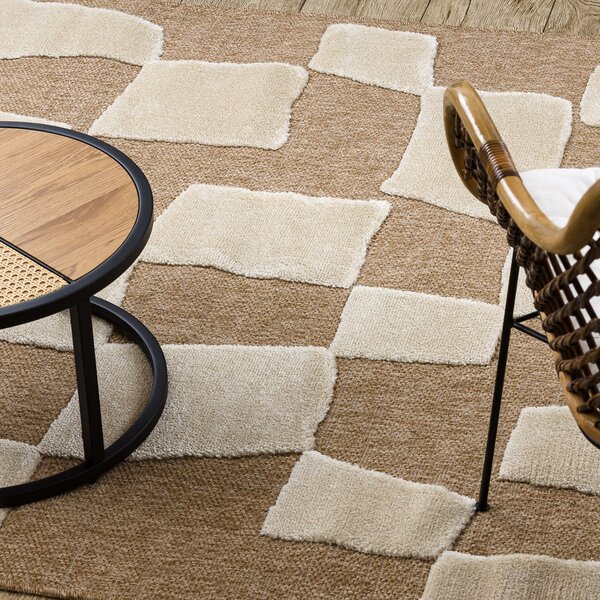 Dywany Łuszczów, Kusový koberec Spark 0710A beige/cream, 80x150, béžová, chodba / předsíň