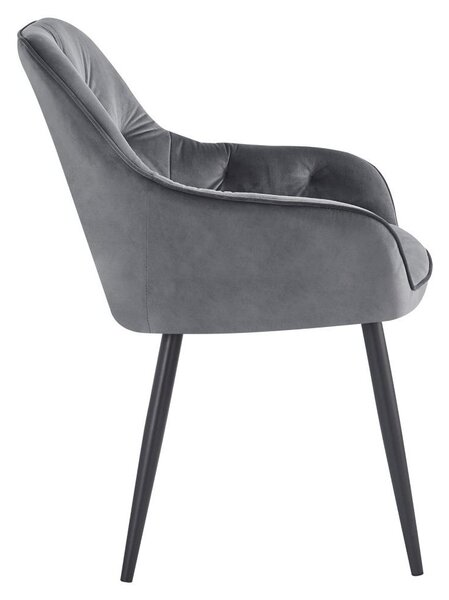 Designové křeslo Vorena (šedá)