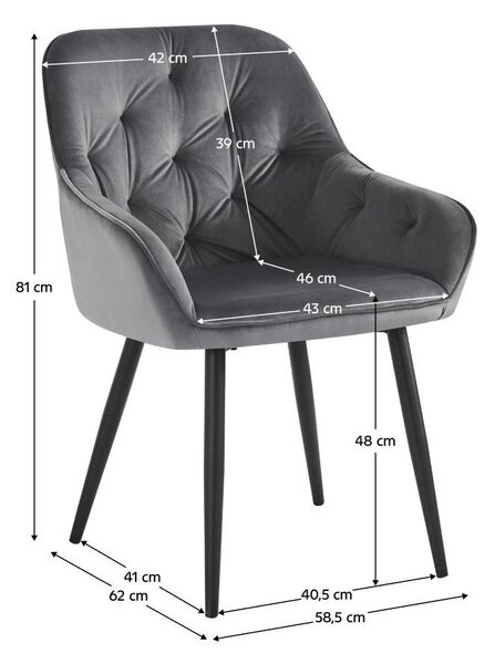 Designové křeslo Vorena (šedá)