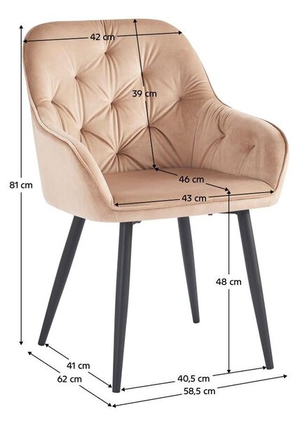 Designové křeslo Vorena (světlohnědá)
