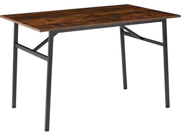 Tectake 404334 jídelní stůl swansea 120x75x76cm - industriální dřevo tmavé, rustikální